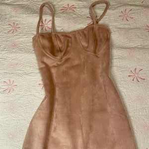 Velvet body con mini dress